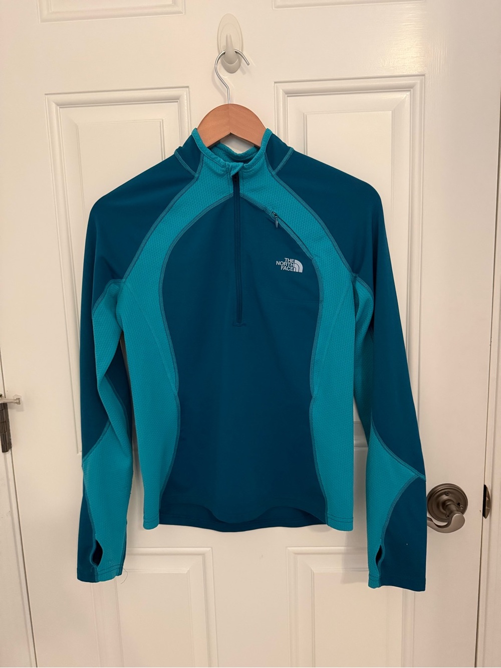 The North Face Women's Teal Quarter-Zip Top